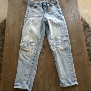 William Rast So Cheeky High Waist Slim Distressed Destroyed Jeans Sz 25